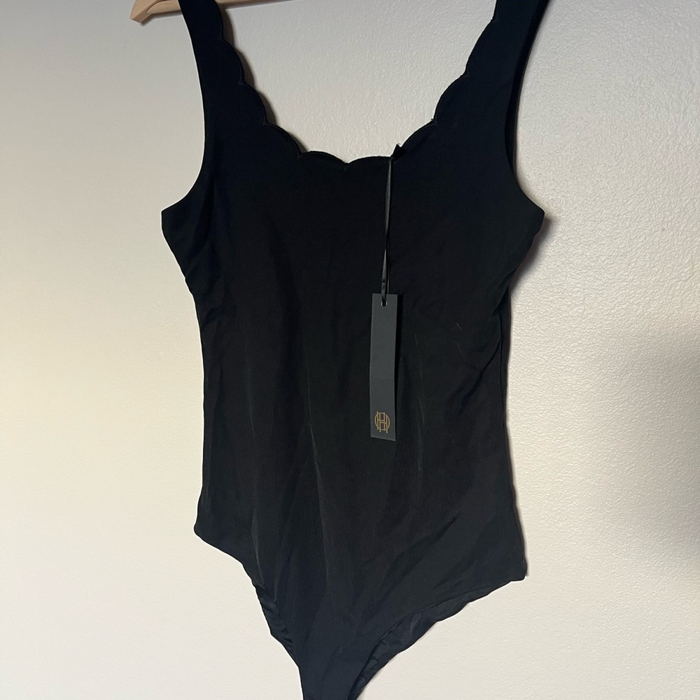 Black House of Harlow 1960 x Revolve Scalloped Bodysuit